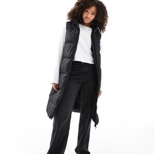 Vero Moda Black Quilted long line Vest